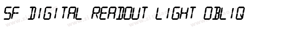 SF Digital Readout Light Oblique字体转换